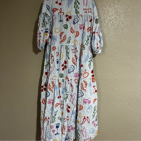 Anthropologie The Carolita Printed Tiered Shirt Dress: Jordan Nickson Edition - Picture 5 of 6